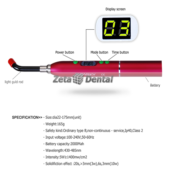 Dental Curing Light Wireless 5W LED Lamp